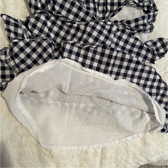 Janie and Jack Spring Picnic Gingham Tiered Ruffle Dress Sleeveless Size 3 - Picture 6 of 8